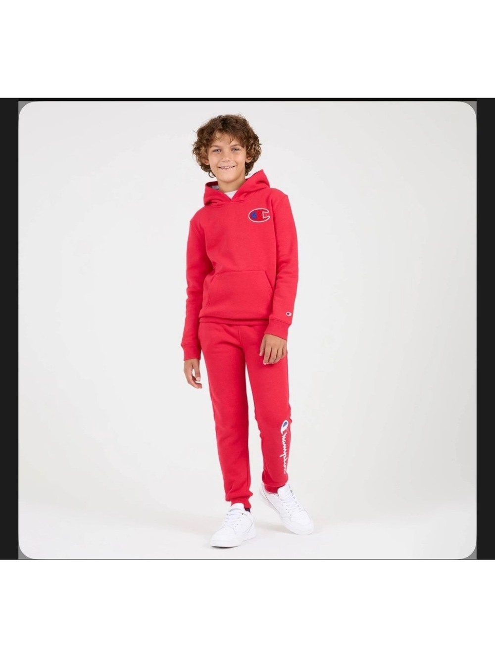 Champion Red Boys Hoodie Sweatshirt Sz M 10/12 NWT